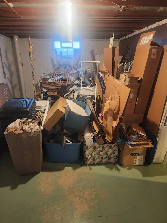 Roll-off dumpster container at job site for 2 Yard Dumpster Rental in Vienna